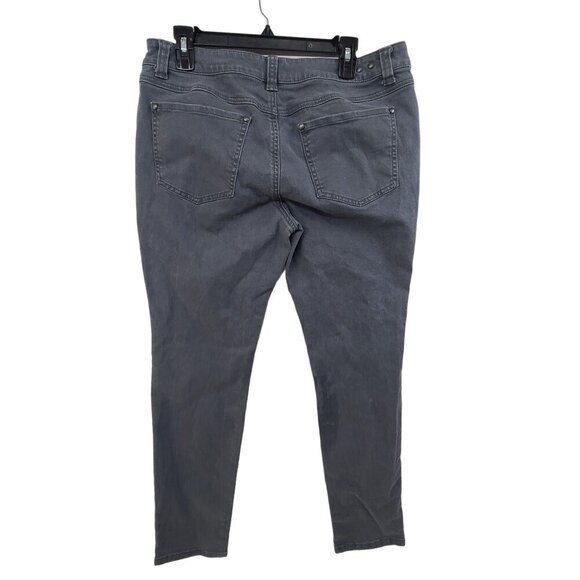 CAbi JEANS #326 BREE SKINNY GRAPHITE GREY DENIM STRETCH 5 POCKET JEANS SIZE 12 - Picture 5 of 9